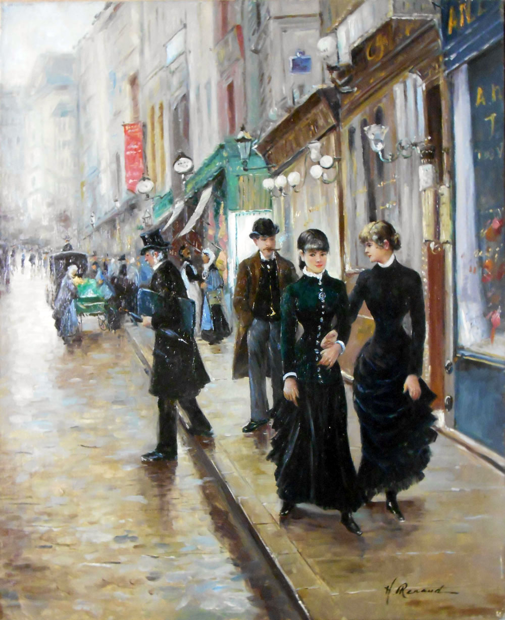 scène de vie /50cm x 61cm /1039-T2